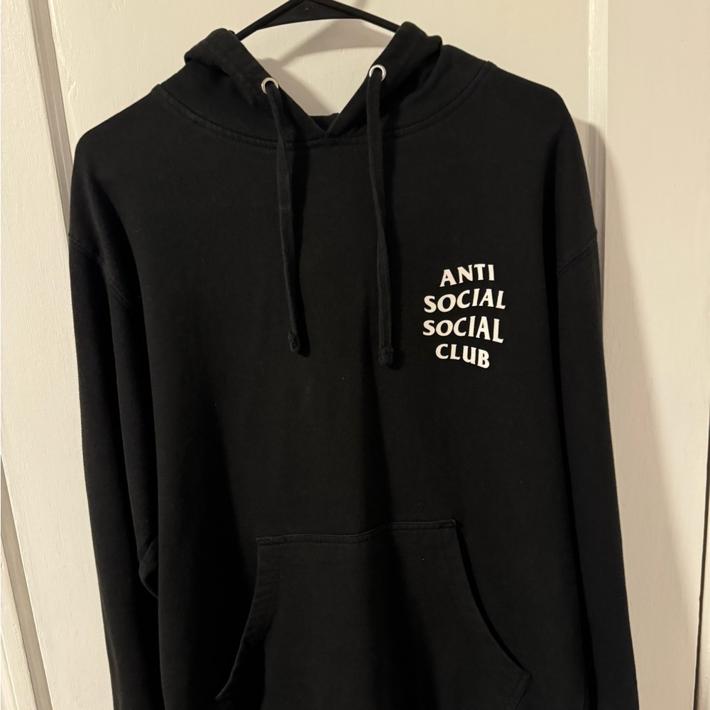 Black Anti Social Social Hoodie